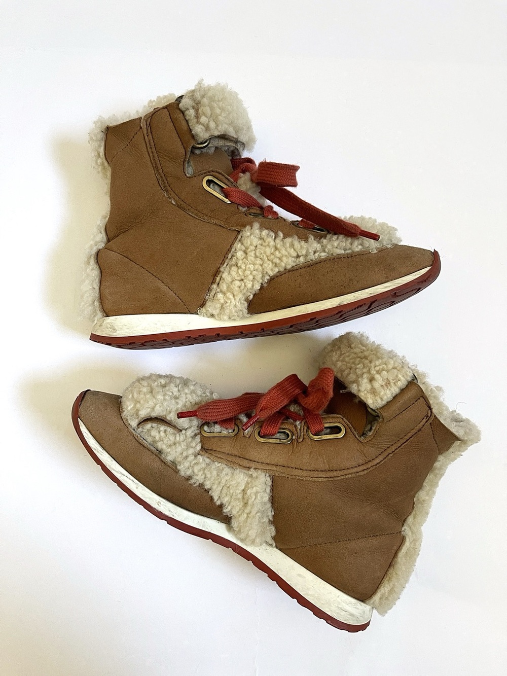 Vivienne Westwood 3 Tongue Shearling Trainer Sneakers AW16 US 7 - Picture 14 of 15